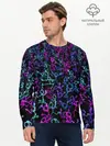 Мужской лонгслив базовый / Neon Rave Party (P007_P004ooo3009915, P004ooo3009915)