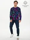 Мужской лонгслив базовый / Neon Rave Party (P007_P004ooo3009915, P004ooo3009915)