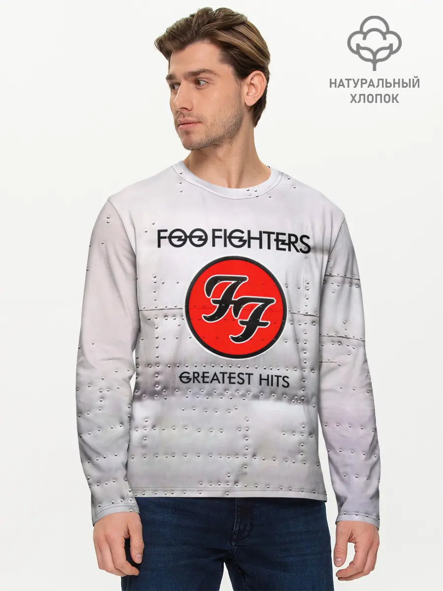 Мужской лонгслив базовый / Greatest Hits - Foo Fighters (P007_P004ooo3009641, P004ooo3009641)