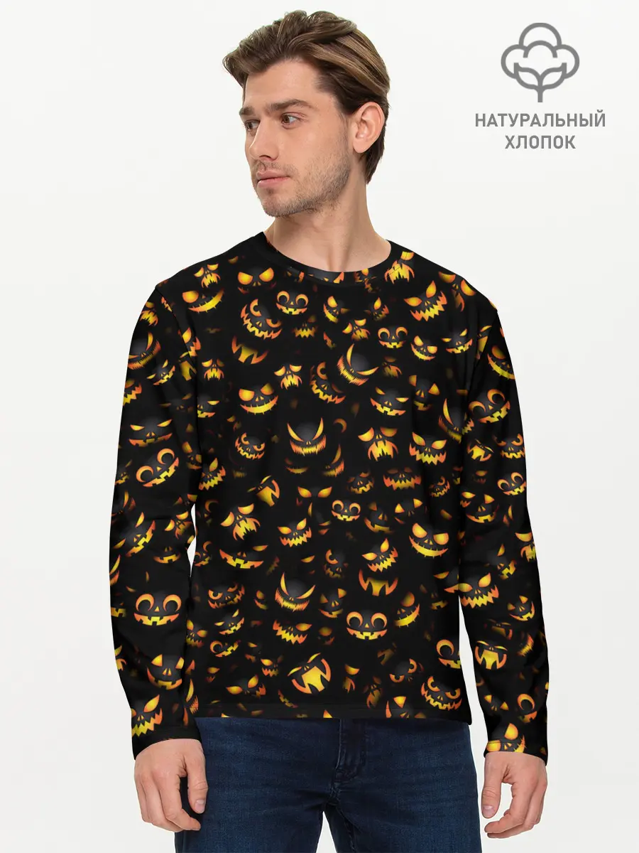 Мужской лонгслив базовый / Ночные монстры (P007_P004ooo3010441, P004ooo3010441)