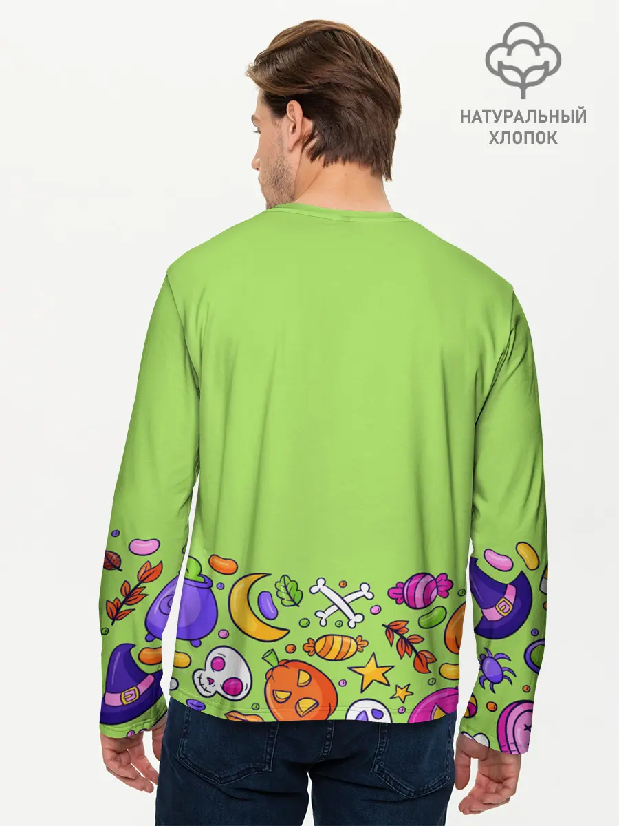 Мужской лонгслив базовый / Halloween art (P007_P004ooo3010737, P004ooo3010737)