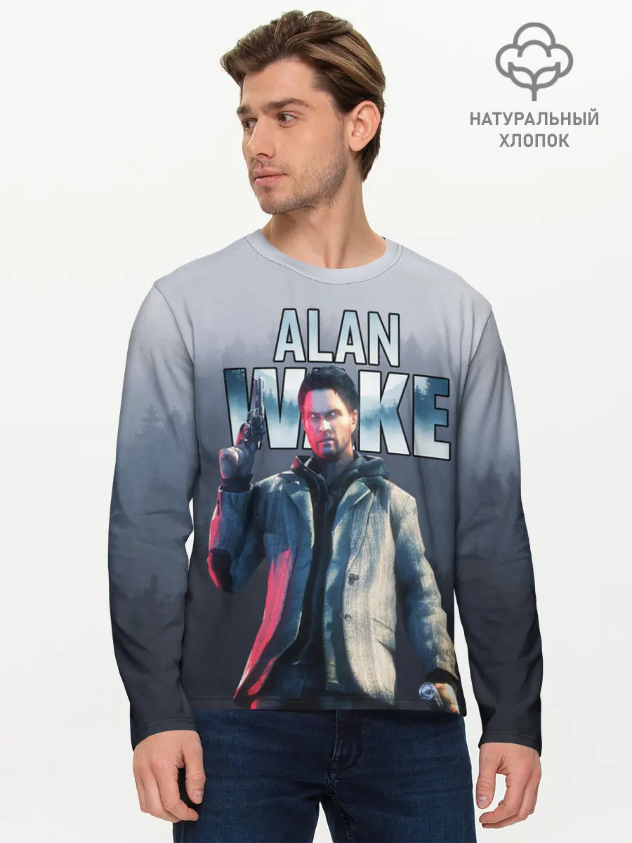 Мужской лонгслив базовый / Алан Уэйк / Alan Wake (P007_P004ooo3010747, P004ooo3010747)