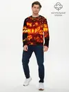Мужской лонгслив базовый / Тыквы на Хэллоуин (P007_P004ooo3010617, P004ooo3010617)