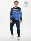Мужской лонгслив базовый / Водолей / Aquarius, Знак зодиака (P007_P004ooo3010687, P004ooo3010687)