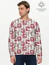 Мужской лонгслив базовый / Санта везёт подарки (P007_P004ooo3010907, P004ooo3010907)