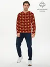 Мужской лонгслив базовый / Ёлочные Звёзды (P007_P004ooo3011885, P004ooo3011885)