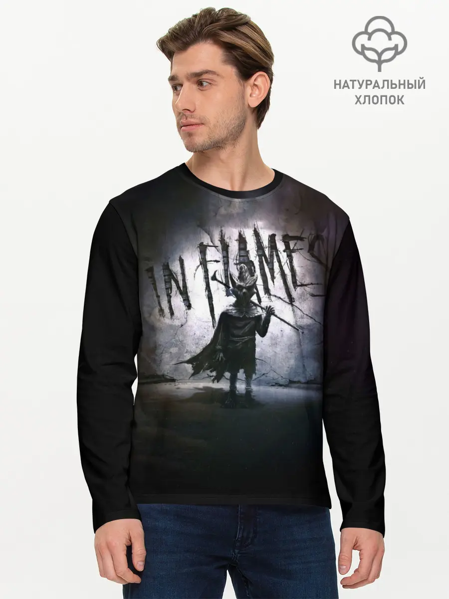 Мужской лонгслив базовый / I, the Mask - In Flames (P007_P004ooo3012007, P004ooo3012007)