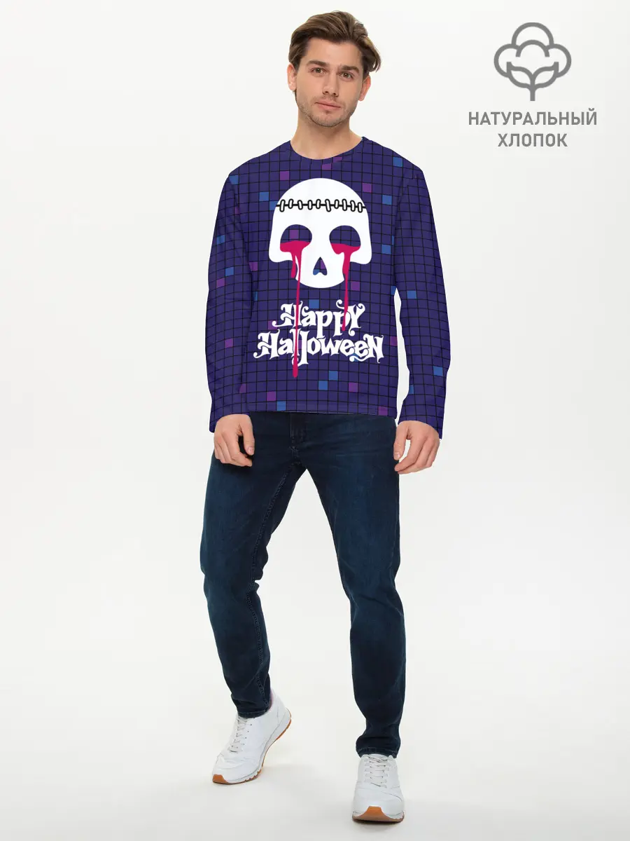 Мужской лонгслив базовый / Кровавые слёзы зомби (P007_P004ooo3011705, P004ooo3011705)
