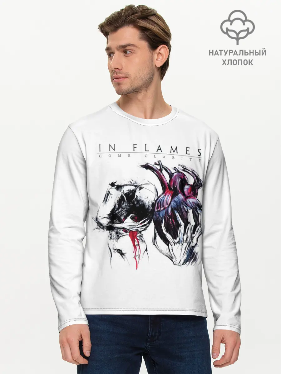 Мужской лонгслив базовый / Come Clarity - In Flames (P007_P004ooo3012033, P004ooo3012033)
