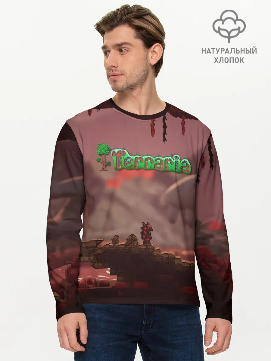 Мужской лонгслив базовый / Terraria | Тэррария (P007_P004ooo3012311, P004ooo3012311)