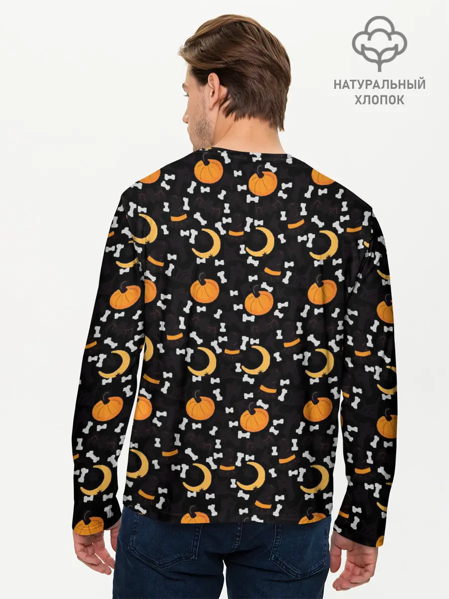 Мужской лонгслив базовый / Patern Halloween 5 (P007_P004ooo3013253, P004ooo3013253)