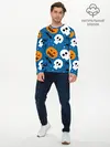 Мужской лонгслив базовый / ЧЕРЕПА И ТЫКВЫ | HALLOWEEN (P007_P004ooo3013461, P004ooo3013461)