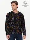 Мужской лонгслив базовый / ХЕЛЛОУИН ПАТТЕРН НЕОН / HALLOWEEN NEON (P007_P004ooo3013565, P004ooo3013565)