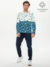 Мужской лонгслив базовый / Падают Снежинки (P007_P004ooo3013269, P004ooo3013269)