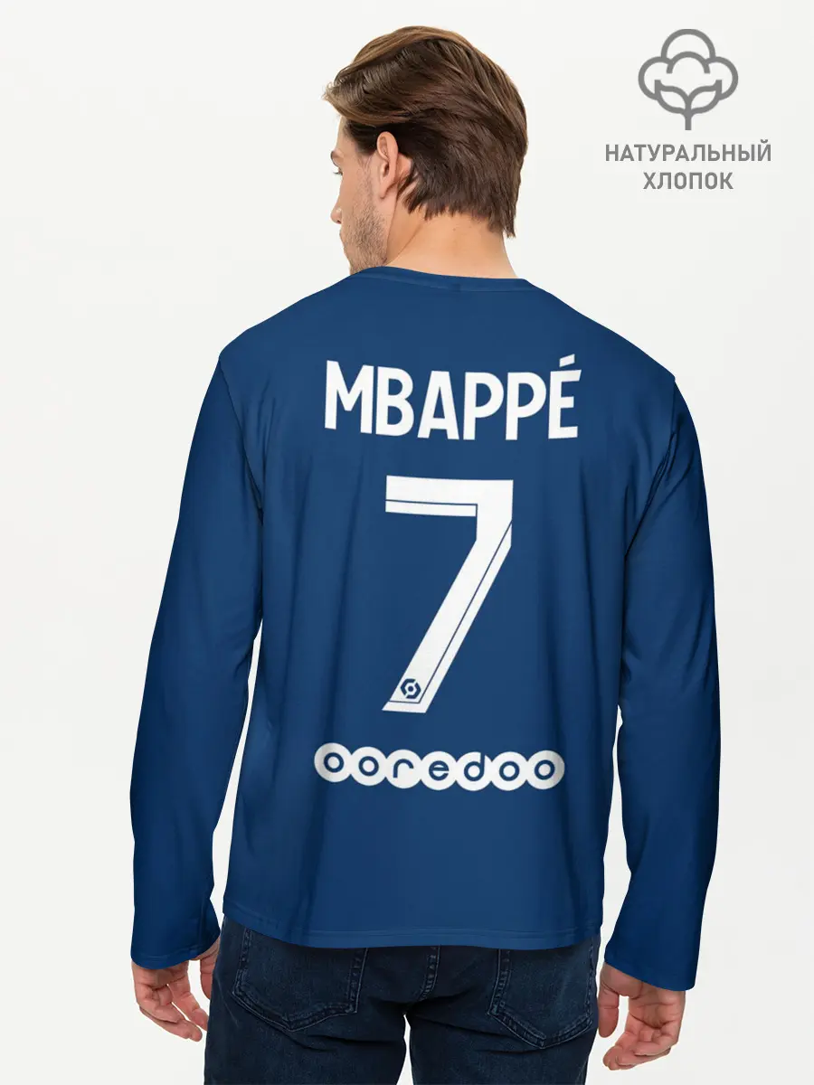 Мужской лонгслив базовый / Мбаппе ПСЖ форма 2021/2022 (P007_P004ooo3013283, P004ooo3013283)