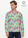 Мужской лонгслив базовый / Новогодние Игрушки и Подарки (P007_P004ooo3013295, P004ooo3013295)
