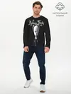Мужской лонгслив базовый / Семейка Аддамс / Addams Family (P007_P004ooo3013805, P004ooo3013805)