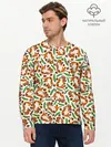 Мужской лонгслив базовый / Тигрята, еловые ветки и желуди (P007_P004ooo3013845, P004ooo3013845)