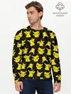 Мужской лонгслив базовый / ПИКАЧУ ПАТТЕРН / PIKA PIKACHU / (P007_P004ooo3013937, P004ooo3013937)