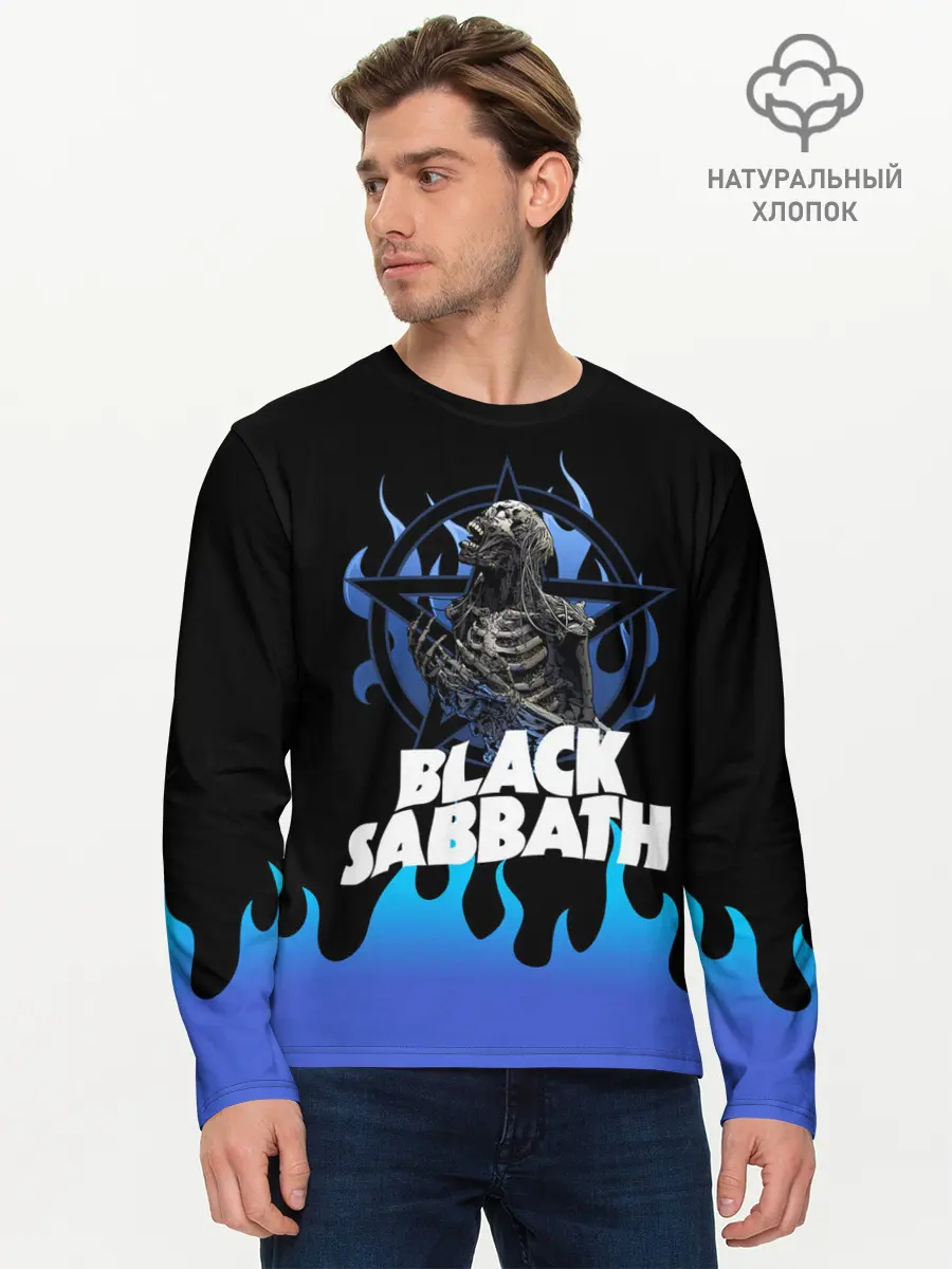 Мужской лонгслив базовый / Black Sabbath | Heavy Metal (P007_P004ooo3013947, P004ooo3013947)