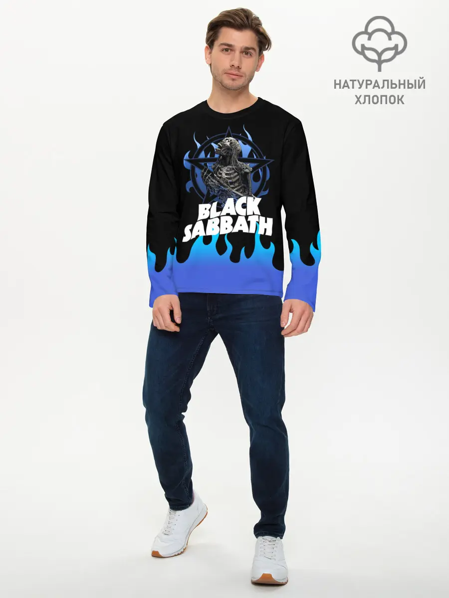 Мужской лонгслив базовый / Black Sabbath | Heavy Metal (P007_P004ooo3013947, P004ooo3013947)