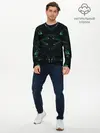 Мужской лонгслив базовый / Орнамент Майя (P007_P004ooo3013959, P004ooo3013959)