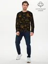 Мужской лонгслив базовый / ХЕЛЛОУИН ПАТТЕРН КОТИКИ / HALLOWEEN KITTY (P007_P004ooo3013581, P004ooo3013581)