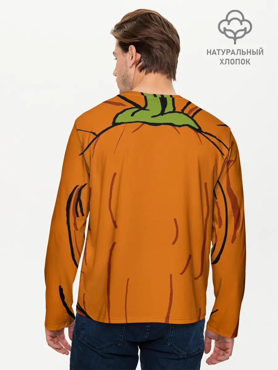 Мужской лонгслив базовый / Костюм тыквы / Halloween (P007_P004ooo3013741, P004ooo3013741)