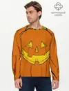 Мужской лонгслив базовый / Костюм тыквы / Halloween (P007_P004ooo3013741, P004ooo3013741)