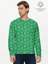 Мужской лонгслив базовый / Ёлочки (P007_P004ooo3014351, P004ooo3014351)