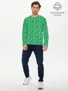 Мужской лонгслив базовый / Ёлочки (P007_P004ooo3014351, P004ooo3014351)
