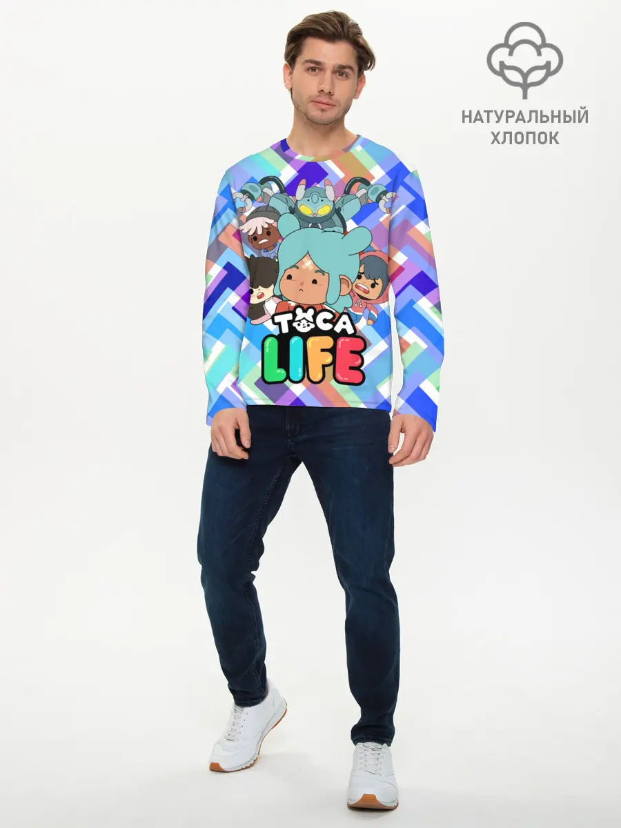 Мужской лонгслив базовый / Toca Boca | Тока Бока (P007_P004ooo3014043, P004ooo3014043)