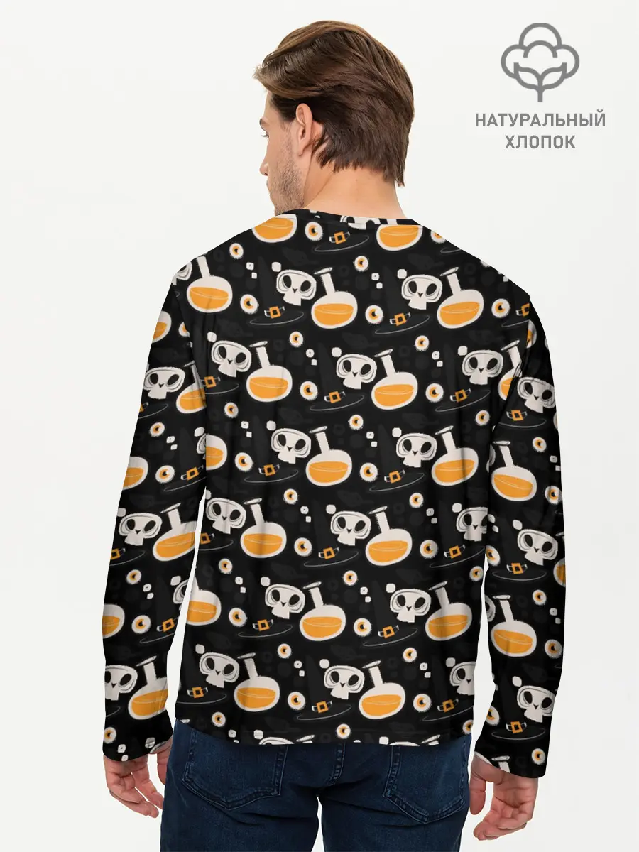 Мужской лонгслив базовый / Patern Halloween 15 (P007_P004ooo3014109, P004ooo3014109)
