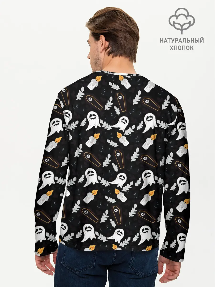 Мужской лонгслив базовый / Patern Halloween 16 (P007_P004ooo3014113, P004ooo3014113)