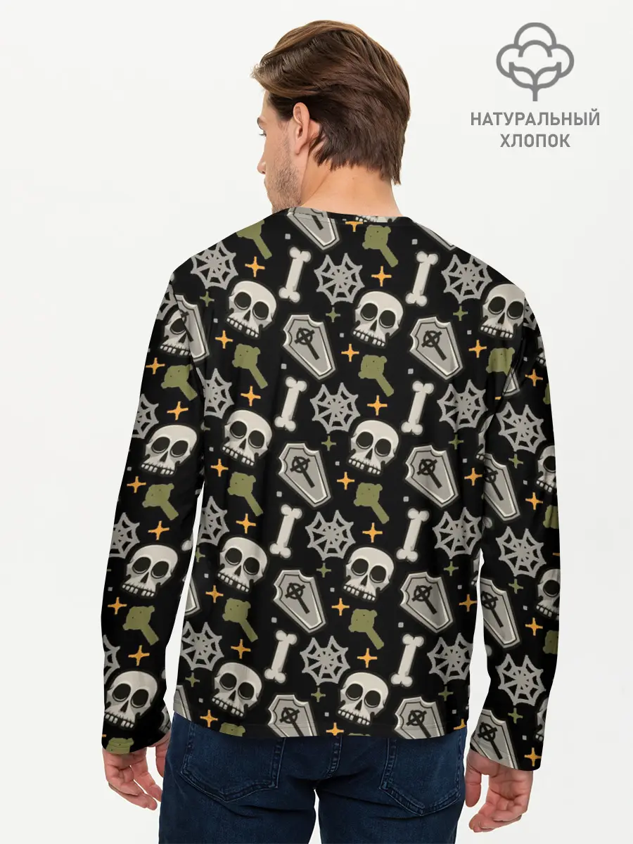Мужской лонгслив базовый / Patern Halloween 18 (P007_P004ooo3014123, P004ooo3014123)