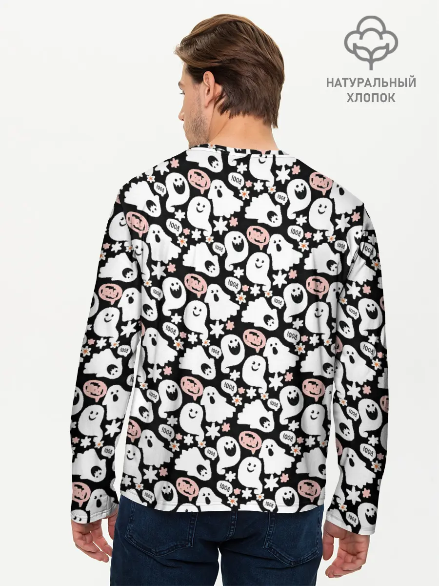Мужской лонгслив базовый / Patern Halloween 19 (P007_P004ooo3014163, P004ooo3014163)