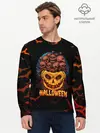 Мужской лонгслив базовый / ТЫКВА С ЧЕРЕПАМИ (P007_P004ooo3014535, P004ooo3014535)