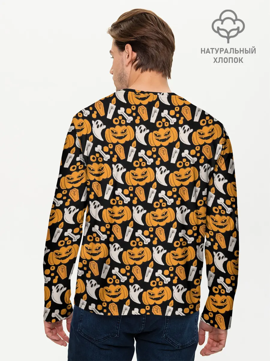 Мужской лонгслив базовый / Patern Halloween 22 (P007_P004ooo3014571, P004ooo3014571)