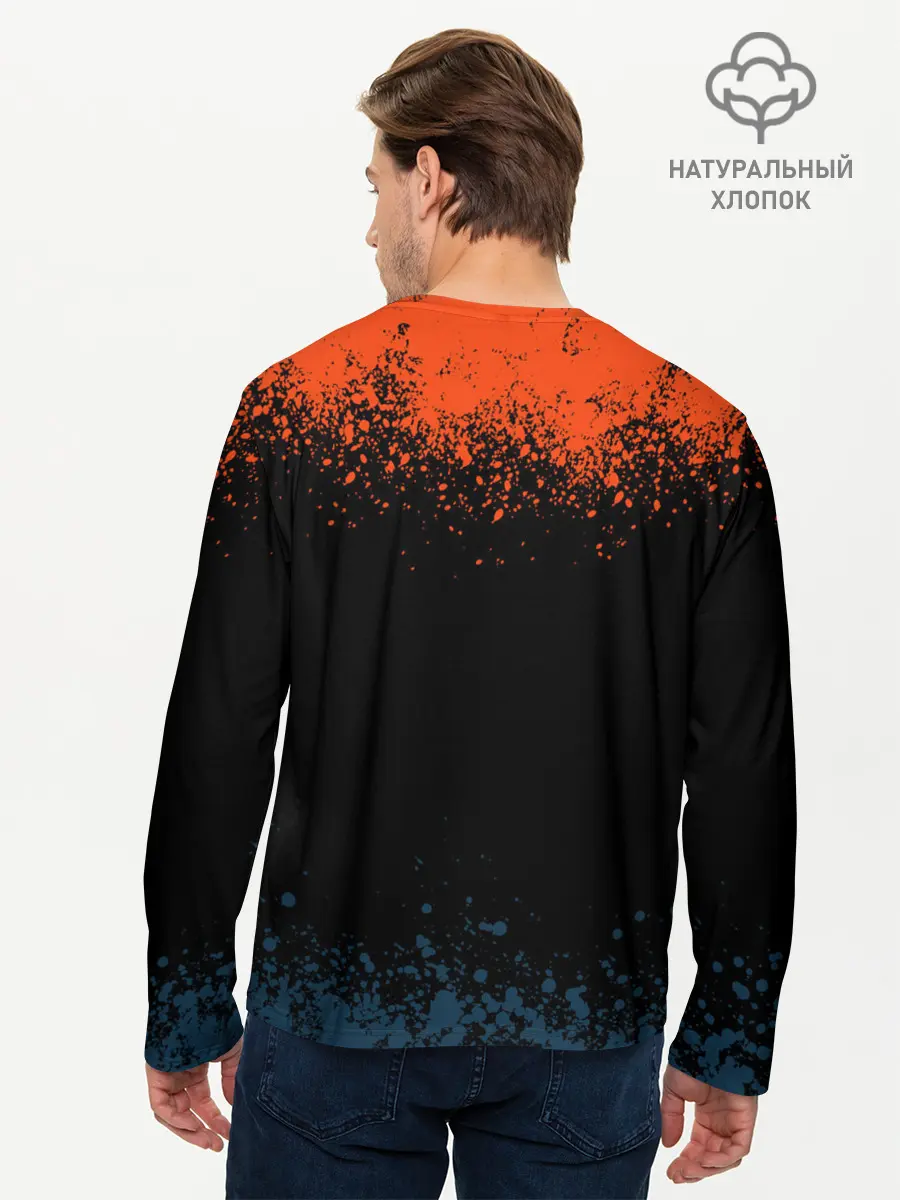 Мужской лонгслив базовый / ПУГАЛО ИЗ ТЫКВЫ | HALLOWEEN (P007_P004ooo3014631, P004ooo3014631)