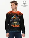 Мужской лонгслив базовый / ПУГАЛО ИЗ ТЫКВЫ | HALLOWEEN (P007_P004ooo3014631, P004ooo3014631)