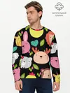 Мужской лонгслив базовый / Головы милых животных (P007_P004ooo3015079, P004ooo3015079)