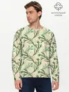 Мужской лонгслив базовый / Ель новогодняя (P007_P004ooo3015117, P004ooo3015117)