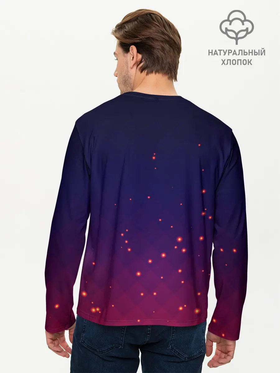 Мужской лонгслив базовый / Gradient background (P007_P004ooo3015157, P004ooo3015157)
