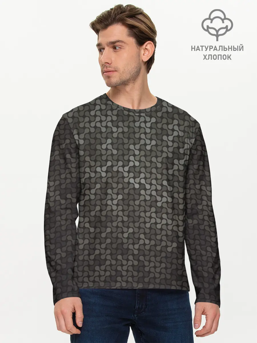 Мужской лонгслив базовый / Geometric textures (P007_P004ooo3015179, P004ooo3015179)