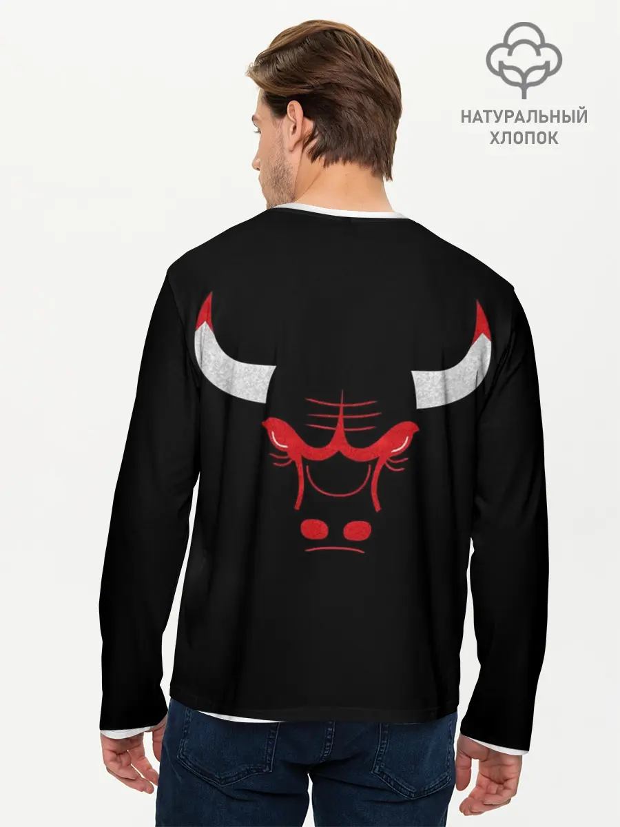 Мужской лонгслив базовый / B.C. Chicago Bulls (P007_P004ooo3014993, P004ooo3014993)