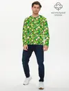 Мужской лонгслив базовый / Новогодние Игрушки (P007_P004ooo3015531, P004ooo3015531)