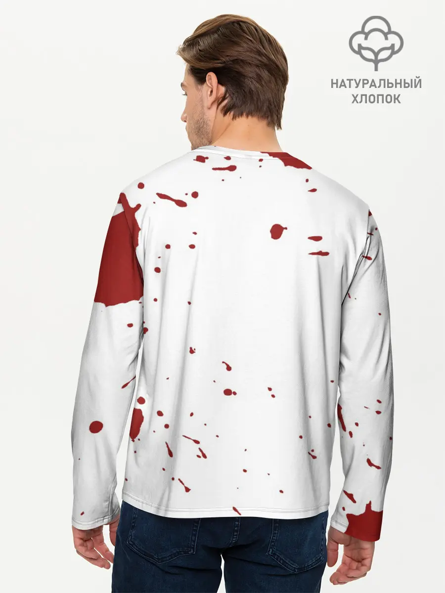 Мужской лонгслив базовый / blood have a killer day Dexter (P007_P004ooo3016643, P004ooo3016643)