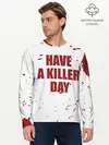 Мужской лонгслив базовый / blood have a killer day Dexter (P007_P004ooo3016643, P004ooo3016643)