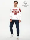 Мужской лонгслив базовый / blood have a killer day Dexter (P007_P004ooo3016643, P004ooo3016643)