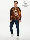 Мужской лонгслив базовый / Рыжая Ведьма с розами (P007_P004ooo3016241, P004ooo3016241)
